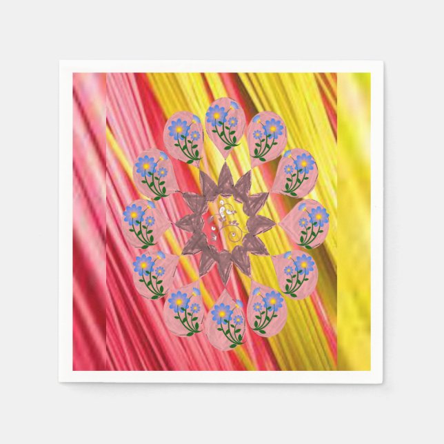 Paper Napkins Floral Serviette (Vorderseite)