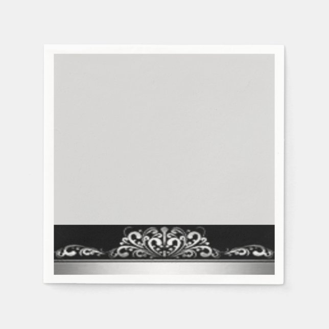 Paper Napkins Gray Serviette (Vorderseite)