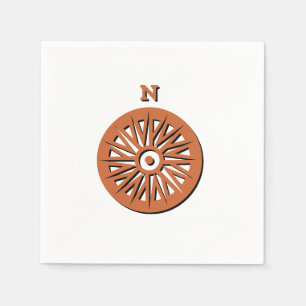 Paper Napkins - Große Compass-Rose Serviette