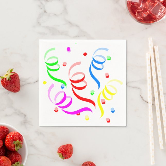 Paper Napkins, Happy Birthday Confetti Serviette (Beispiel)