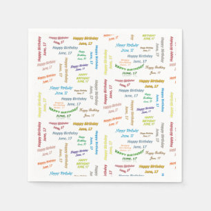 Paper Napkins Juni, 17 Geburtstag Serviette