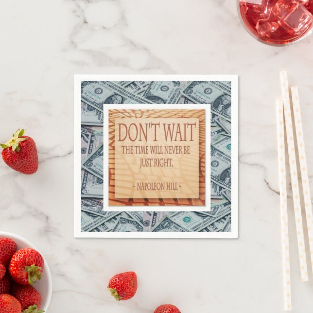 Paper Napkins, Money Napoleon Hill Serviette (Beispiel)