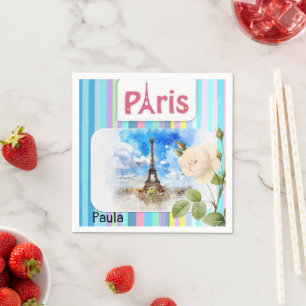 Paper Napkins, Paris Frankreich Streifen Serviette