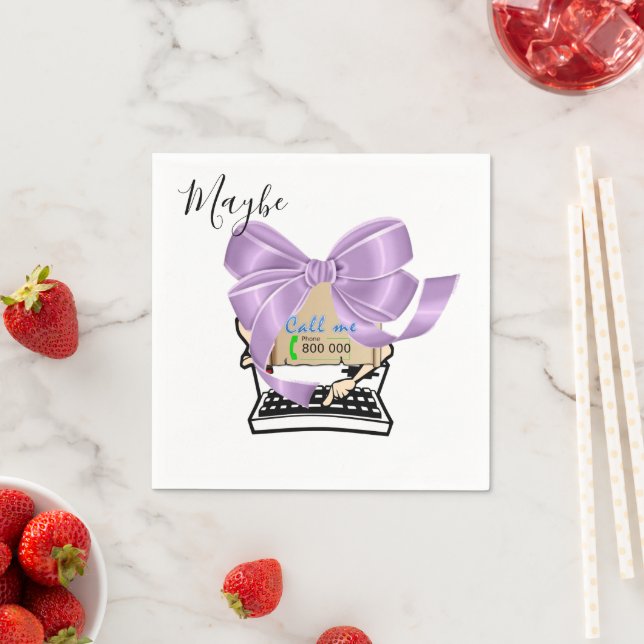 Paper Napkins, Schriftstellerin nennen mich vielle Serviette (Beispiel)