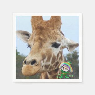Paper Napkins St. Patrick's Day Giraffe Serviette