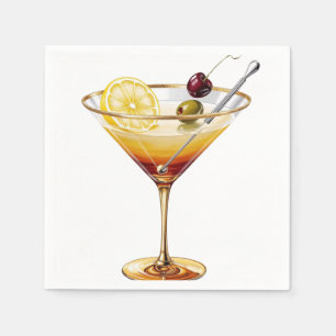 Paper Napkins , Standard Cocktail. Serviette
