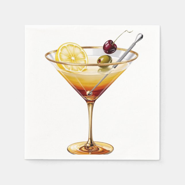 Paper Napkins , Standard Cocktail. Serviette (Vorderseite)