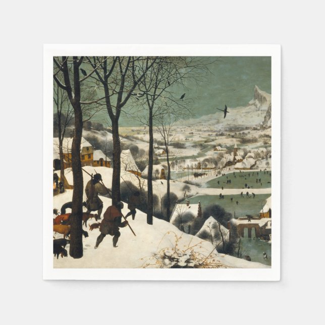 Paper Napkins The Jäger in the Snow Pieter Brueg Serviette (Vorderseite)