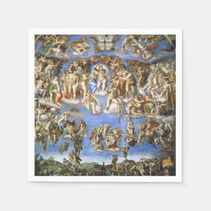 Paper Napkins The Last Judge Fresco von Michelan Serviette