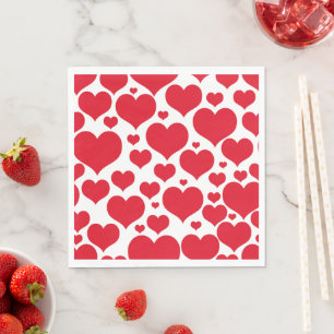 Paper Napkins-Valentine Hearts Serviette