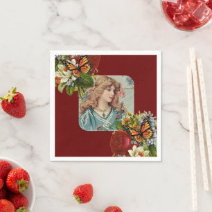 Paper Napkins, Viktorianische Frau Serviette
