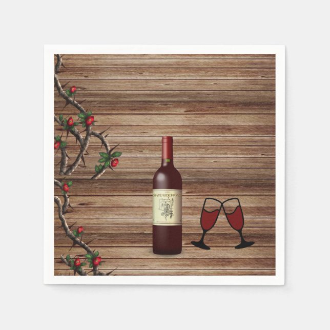 Paper Napkins Wine Serviette (Vorderseite)