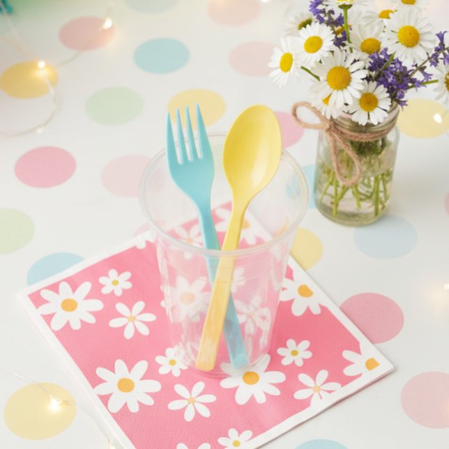 Paper napkins with daisies, Napkins with floral  Serviette (Von Creator hochgeladen)