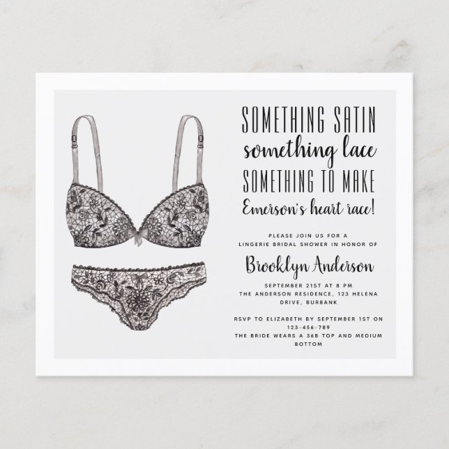 PAPER Ooh La Lingerie Dusche Einladung Flyer (Vorne)