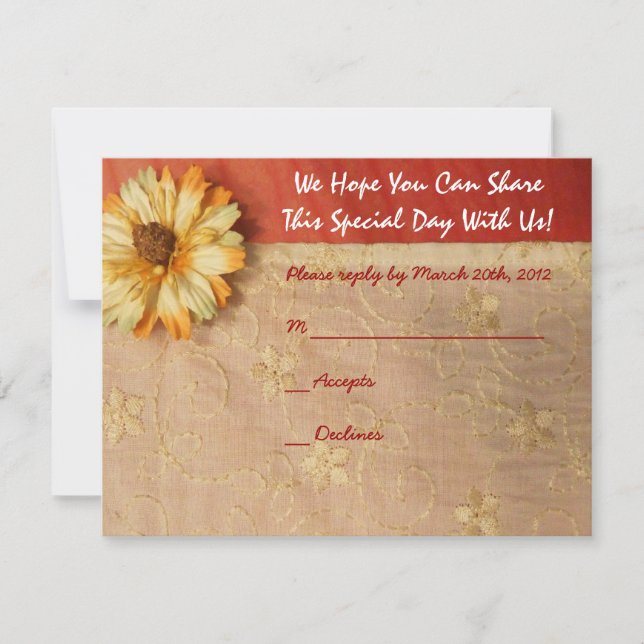 Paper Petals Orange Blume Bat Mitzvah Einladung (Vorderseite)