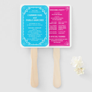 Paper Picado farbenfrohe mexikanische Hochzeit Fächer