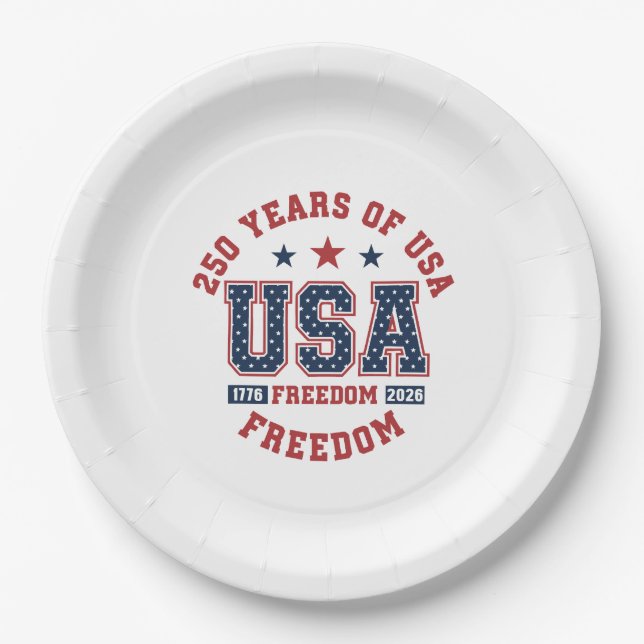 Paper Plate-250th American Independence Tableware Pappteller (Vorderseite)