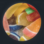 Paper Plate for Kids' Birthday Party/Celebration Pappteller<br><div class="desc">The image of colorful Jellied Fruit Slices cover these paper plates.</div>