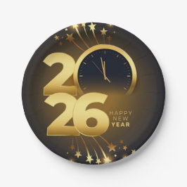 Paper Plate-Happy New Year 2026 Tableware Set Pappteller