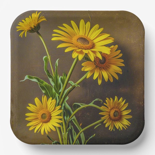 Paper Plate (Yellow Daisies) Pappteller (Vorderseite)