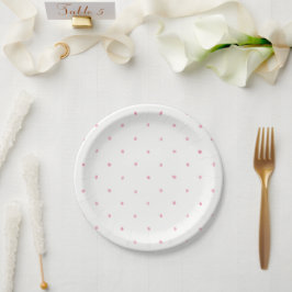 Paper Plates 17,8 cm - Pink Dots Pappteller