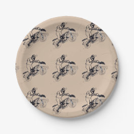 Paper plates for Kids dirt bike Party Pappteller