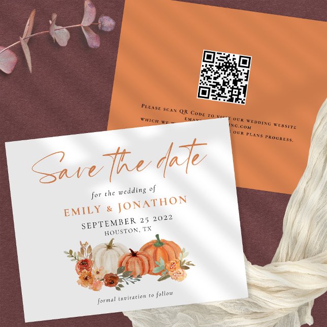 PAPER Pumpkins Florals QR Hochzeit im Herbst Rett  Flyer (Von Creator hochgeladen)