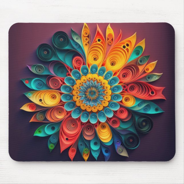 Paper Quill Blume Mousepad (Vorne)