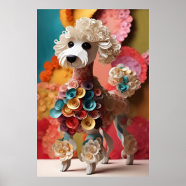 Paper Rokoko Poodle Pastel Colors Poster