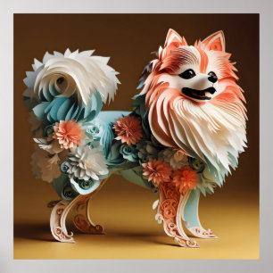 Paper Rokoko Spitz Pastel Colors Poster