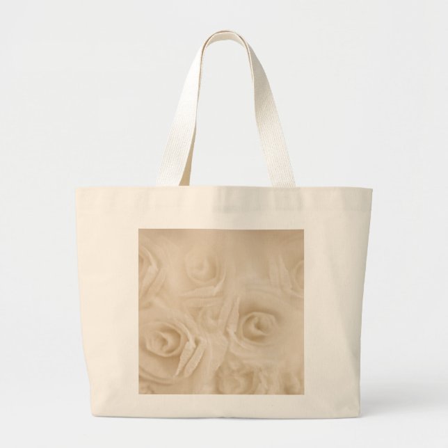 Paper Sepia-Rose Jumbo Stoffbeutel (Vorne)