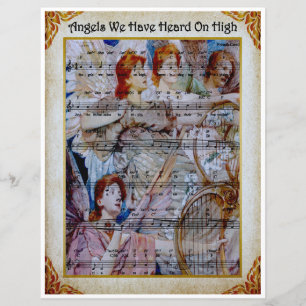 Paper Sheet Music Art Engel haben wir auf Hoch geh
