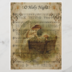 Paper-Sheet Music Art-O Holy Night
