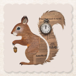 Paper Squirrel Coaster Untersetzer