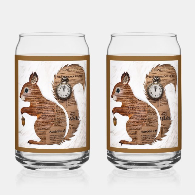 Paper Squirrel Soda Glass (Recto)