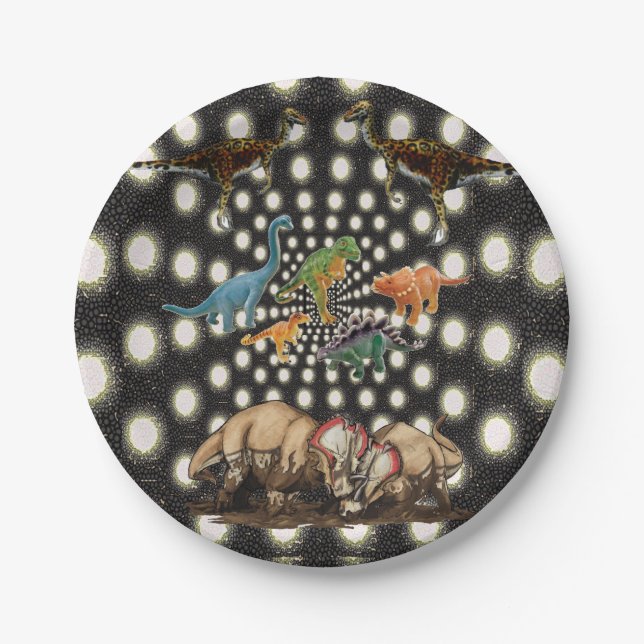 Paper Tellers Dinosaur Pappteller (Vorderseite)