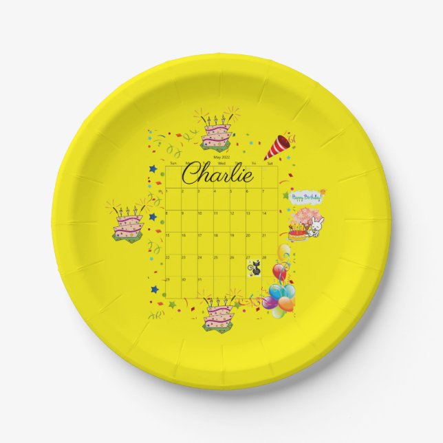 Paper Tellers, Happy Birthday Mai 2022 Pappteller (Vorderseite)