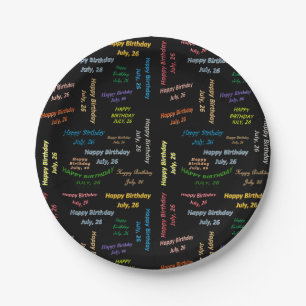 Paper Tellers Juli, 26 Geburtstag Pappteller