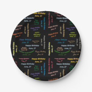 Paper Tellers Juni, 27 Geburtstag Pappteller