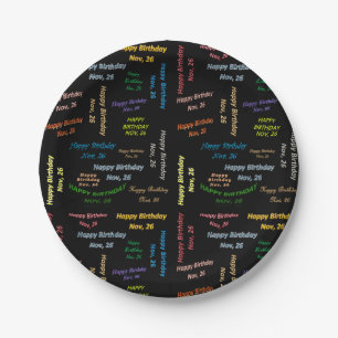 Paper Tellers November, 26 Geburtstag Pappteller