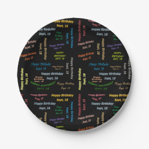 Paper Tellers September, 18 Geburtstag Pappteller