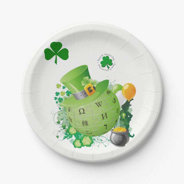 Paper Tellers St. Patrick's Day Pappteller (Vorderseite)