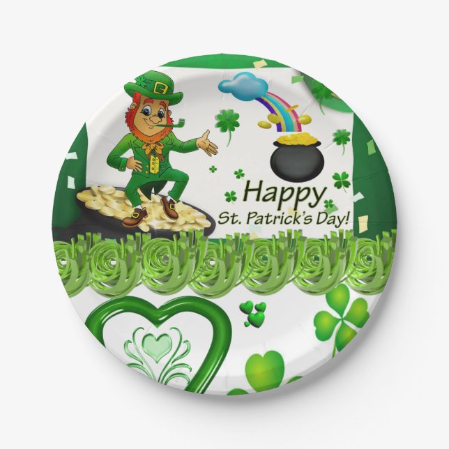 Paper Tellers St. Patrick's Day Pappteller (Vorderseite)