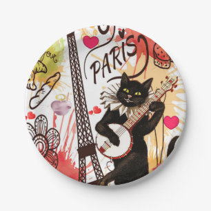 Paper Tellers Valentine's Day, Paris Frankreich Pappteller