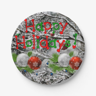 Paper Tellers Weihnachten Pappteller