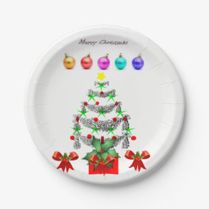 Paper Tellers Weihnachten Pappteller