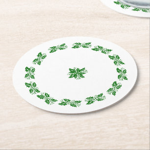 Paper Untersetzer - Holly Wreath