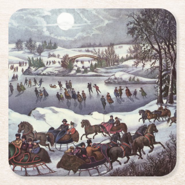 PAPER UNTERSETZER : New York : Zentralpark : 1920 (Vorderseite)