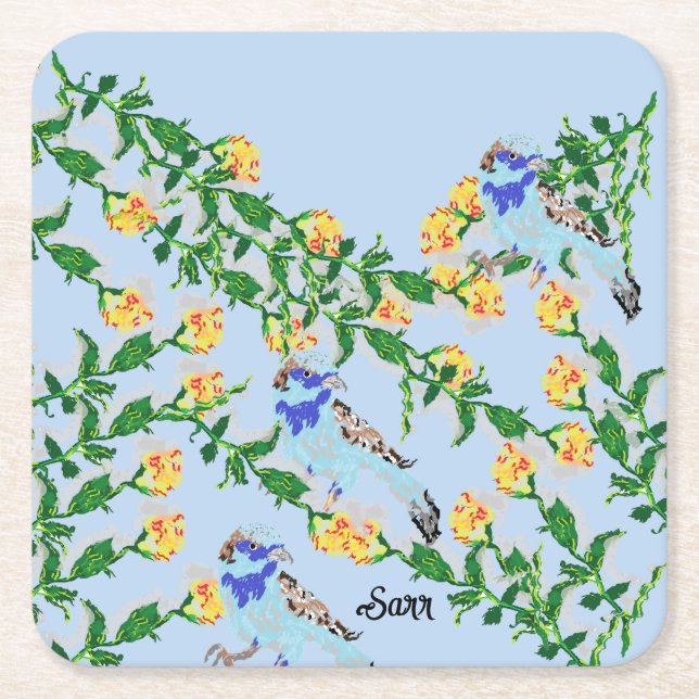 Paper Untersetzer : Singing Sparrows (Vorderseite)