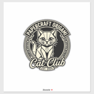 Papercraft Origami Katze Lustige Katze Grafik - Pa Aufkleber